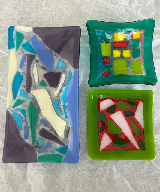 Fused Glass Scrappy Bowls