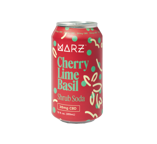 Marz CBD | Cherry Lime Basil Shrub Soda